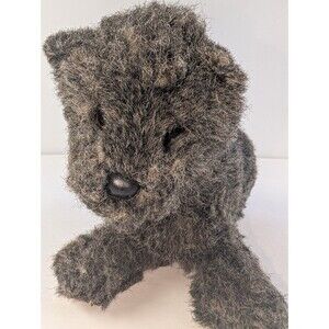 Douglas Cuddle Toys Terrier Dog Plush Stuffed Animal Realistic Gray 8”